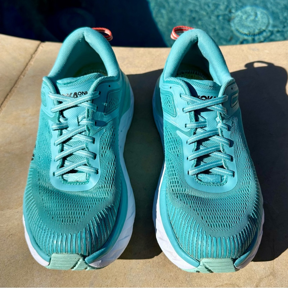 Hoka One One Bondi 7 Aquarelle Blue - Size 8.5D Women’s (1110531-AEBL) - Picture 4 of 8